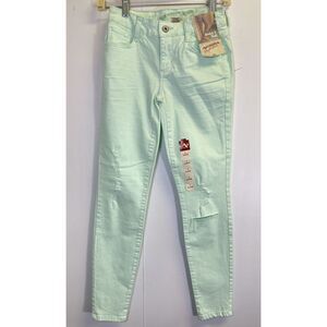 Arizona Jegging Distressed Women's size‎ 0 Light Wash Mint Green Denim Jeans